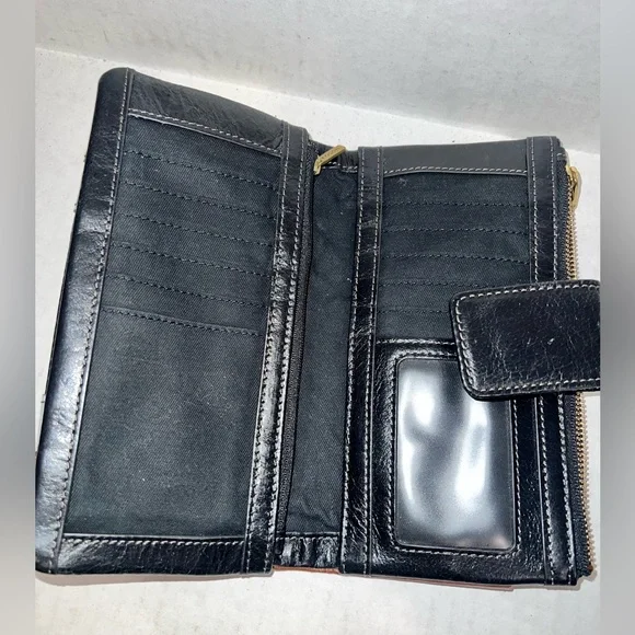 FOSSIL Ellis Black, Brown, and Gray Wallet - Picture 4 of 7